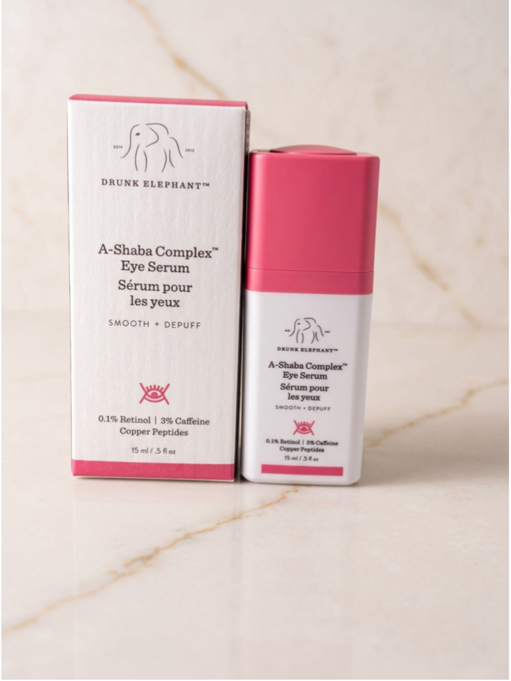 Drunk Elephant A-Shaba Complex Eye Serum 15ml Retinol Caffeine Copper Peptides